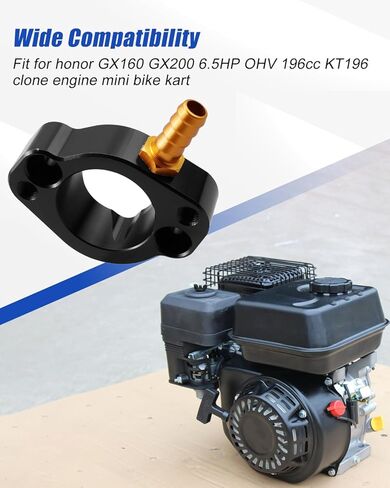 Aluminum Alloy Intake w/Pulse Kit Fit for Predator 212cc CT200u BT200X Honda GX160 GX200 6.5HP OHV 196cc KT196 WC22 Wildcat Tillotson FM22 Walbro PZ26 Nib PE26FL VM22 26MM in Kuwait