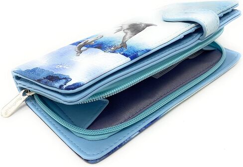 محفظة شاطئ كبيرة من Shag Wear Mystic Dolphin للنساء والفتيات المراهقات من الجلد الصناعي النباتي باللون الأزرق مقاس 7 بوصة in Saudi Arabia