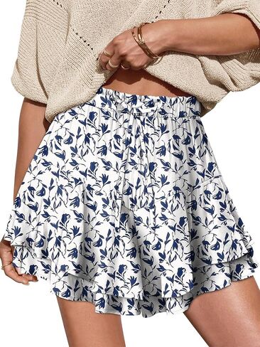 BETTE BOUTIK Flowy Shorts for Women Ruffle Skorts Cute Mini Skirt Country Concert Outfit Coastal Cowgirl Tennis Skort XS-XXL in Saudi Arabia