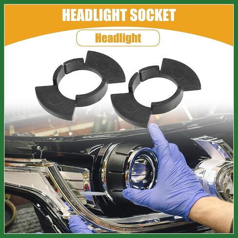 Motoforti Automotive LED المصباح الأمامي حامل محول حامل المقبس - مقبس المصباح الأمامي للسيارة - لهوندا H1 البلاستيك الأسود - زوج واحد طويل الأمد in Kuwait