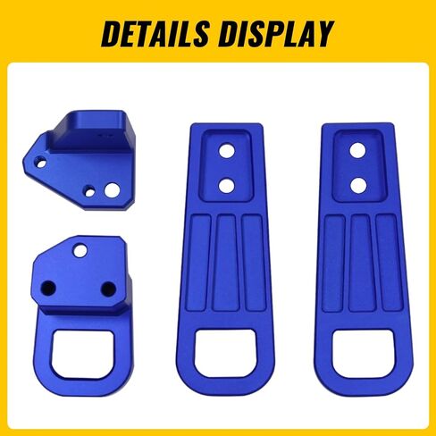 Front and Rear Tow Hook Kit for Land Cruiser 250 LC250 (2024-2025) Accessories Front Tow Hook Lightweight Design Aluminum Alloy Direct Bolt-on, Blue in Saudi Arabia
