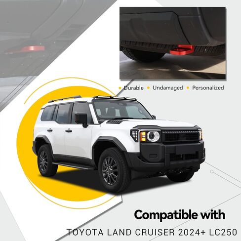 طقم خطاف السحب الأمامي والخلفي لسيارة Land Cruiser 250 LC250 (2024-2025) ملحقات خطاف السحب الأمامي تصميم خفيف الوزن من سبائك الألومنيوم مثبت مباشرة in Saudi Arabia