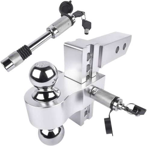 Trailer Hitch 2-Inch Receiver 6-Inch Drop Rise 12500 LBS GTW Tow Hitch 2 Inch and 2-5/16 Inch Compatible with in Saudi Arabia