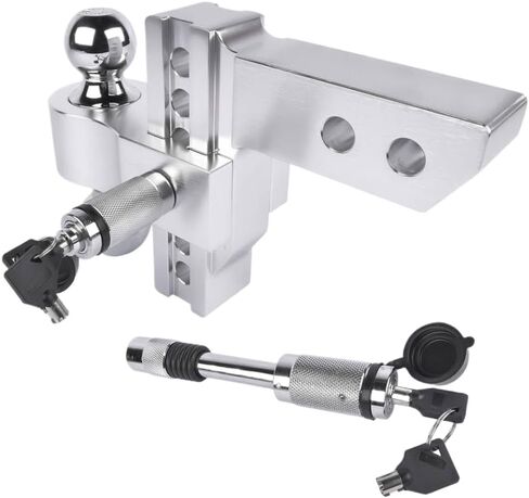 Trailer Hitch 2-Inch Receiver 6-Inch Drop Rise 12500 LBS GTW Tow Hitch 2 Inch and 2-5/16 Inch Compatible with in Saudi Arabia