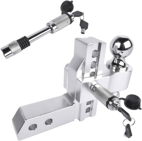 Trailer Hitch 2-Inch Receiver 6-Inch Drop Rise 12500 LBS GTW Tow Hitch 2 Inch and 2-5/16 Inch Compatible with in Saudi Arabia