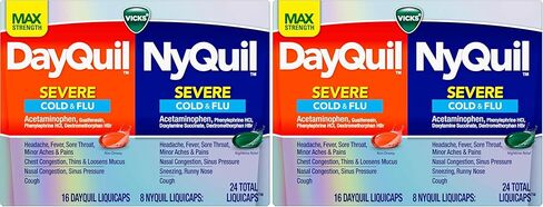 Vicks DayQuil & Nyquil Severe Cold, Flu & Congestion Medicine, 24 Count in Saudi Arabia