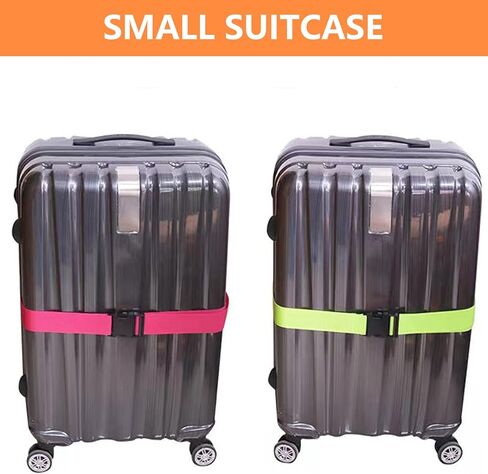 4 Pcs TSA Approved Luggage Straps Set - Secure Suitcase Tags & Belts, Identify Your Bags Easily,Adjustable Suitcase Straps for Travel (4 Colors) in Saudi Arabia