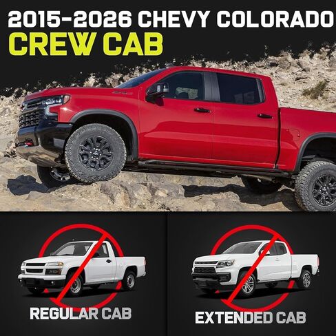 BINARY STAR Running Boards Compatible with Vehicle 2015-2026 Chevy Colorado/Gmc Canyon Crew Cab, 3.5 Inch Drop Down Side Steps, Carbon Steel Steps Colorado Nerf Bars Canyon Step Bars. in Saudi Arabia