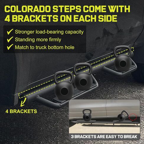 BINARY STAR Running Boards Compatible with Vehicle 2015-2026 Chevy Colorado/Gmc Canyon Crew Cab, 3.5 Inch Drop Down Side Steps, Carbon Steel Steps Colorado Nerf Bars Canyon Step Bars. in Saudi Arabia