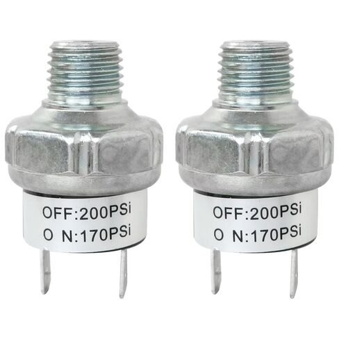 2Pcs Air Pressure Switch, 170-200 PSI, 1/4"-18 NPT, 24V 12V Air Compressor Pressure Switch in Kuwait