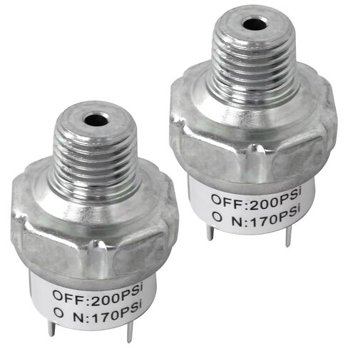 2Pcs Air Pressure Switch, 170-200 PSI, 1/4"-18 NPT, 24V 12V Air Compressor Pressure Switch in Kuwait