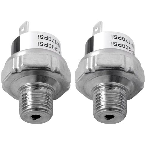 2Pcs Air Pressure Switch, 170-200 PSI, 1/4"-18 NPT, 24V 12V Air Compressor Pressure Switch in Kuwait