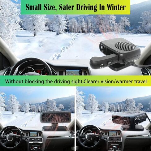 Car Heater 12v, Portable Car heaters for Vehicle 200W Car Defroster Windshield Heater Car Heater Defroster Windshield Defogger Automobile Windscreen in Saudi Arabia