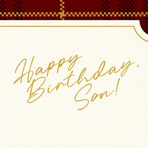 بطاقة عيد ميلاد من Prime Greetings للابن، مصنوعة في أمريكا، ومعبأة في بريد واقٍ. بطاقة سميكة صديقة للبيئة مع ظرف ممتاز مقاس 5 بوصة × 7.75 بوصة in Kuwait