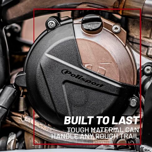 Polisport Clutch Cover Protector for Husqvarna TE/TC 250 TE/TX 300 & KTM XC/SX/EXC/XC-W 250/300 (2017-2022) - Superior Fit & Durable Protection - Black in Saudi Arabia