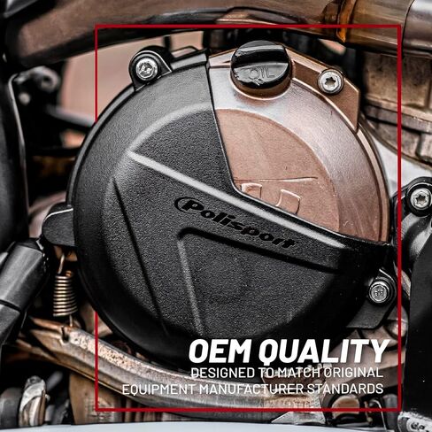 Polisport Clutch Cover Protector for Husqvarna TE/TC 250 TE/TX 300 & KTM XC/SX/EXC/XC-W 250/300 (2017-2022) - Superior Fit & Durable Protection - Black in Saudi Arabia