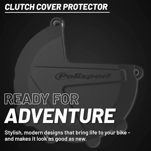 Polisport Clutch Cover Protector for Husqvarna TE/TC 250 TE/TX 300 & KTM XC/SX/EXC/XC-W 250/300 (2017-2022) - Superior Fit & Durable Protection - Black in Saudi Arabia