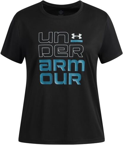 Under Armour Girls Tech Split Wordmark Short Sleeve T Shirt in Saudi Arabia