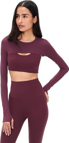 SPLITS59 Women's Amelia Airweight Lite Shrug Top in Saudi Arabia