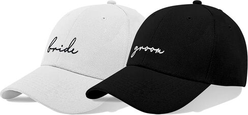 HubbyWifeyGifts Bride and Groom Hats, Honeymoon Newlyweds Engagement Anniversary Wedding Gifts for Couples in Kuwait