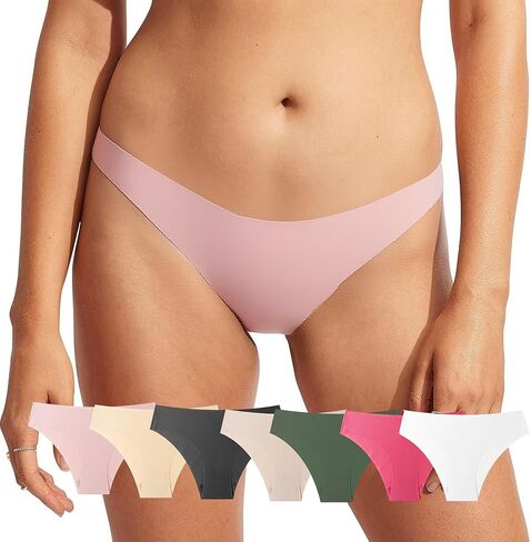 Women Seamless Hipster Underwear 7 Pack,Seamless Breathable Ladies Panties,Breathable Ice-Silk Seamless Women's Panties in Saudi Arabia