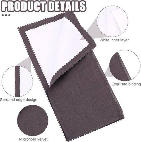 Jewelry Cleaning Kit, Include 2pcs Double Sided Polishing Cloth & 2pcs Soft Cleaner Brush for All Jewelry Diamond Gold Sterling Silver Earring Ring in Saudi Arabia