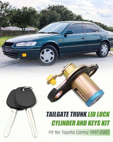 Tailgate Trunk Lock Cylinder with Keys Fit for Toyota Camry 1997-2001, Lid Lock Cylinder Kit Replacement 69055-33190 69055-33210 in Saudi Arabia