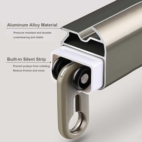 ستارة مزدوجة شديدة التحمل مثبتة على الحائط من الخشب المقلد صندوق ستارة لغرفة المعيشة أو مقسم غرفة النوم 2.6 متر لون بني متين وأنيق (نحاس - 3.8 متر (12.5 قدم)) in Kuwait