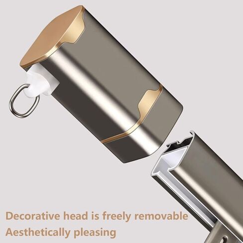 ستارة مزدوجة شديدة التحمل مثبتة على الحائط من الخشب المقلد صندوق ستارة لغرفة المعيشة أو مقسم غرفة النوم 2.6 متر لون بني متين وأنيق (نحاس - 3.8 متر (12.5 قدم)) in Kuwait