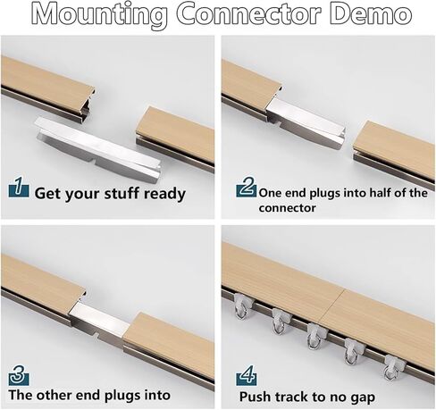 ستارة مزدوجة شديدة التحمل مثبتة على الحائط من الخشب المقلد صندوق ستارة لغرفة المعيشة أو مقسم غرفة النوم 2.6 متر لون بني متين وأنيق (نحاس - 3.8 متر (12.5 قدم)) in Kuwait