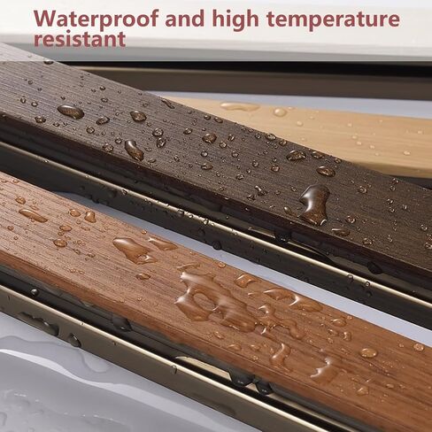 ستارة مزدوجة شديدة التحمل مثبتة على الحائط من الخشب المقلد صندوق ستارة لغرفة المعيشة أو مقسم غرفة النوم 2.6 متر لون بني متين وأنيق (نحاس - 3.8 متر (12.5 قدم)) in Kuwait