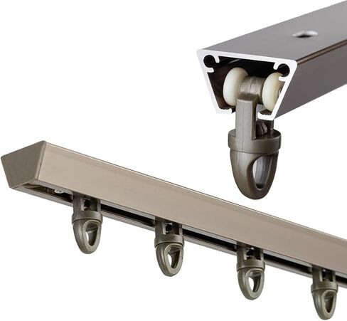 Curtain Rail, Aluminum Alloy Cuttable Curtain Track, Window/Closet/Bunk Curtain Rod Ceiling Mount in Saudi Arabia