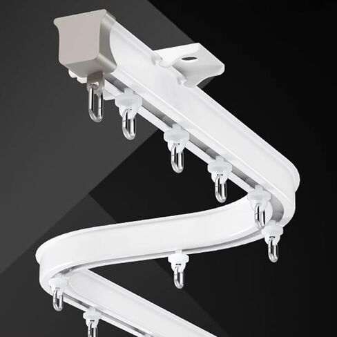Curtain Track, Flexible Curtain Rail with Rollers, Curved Drape Rod System for Room Divider in Saudi Arabia
