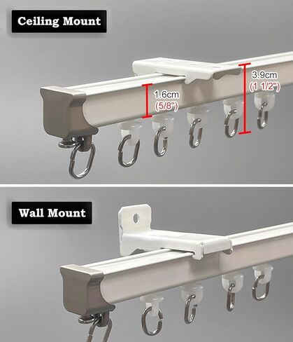 Curtain Track, Flexible Curtain Rail with Rollers, Curved Drape Rod System for Room Divider in Saudi Arabia