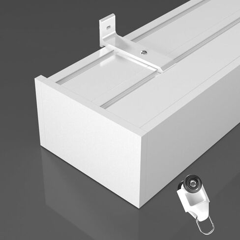 Curtain Rail, White Curtain Track for Living Room Office Balcony Decoration, in Saudi Arabia