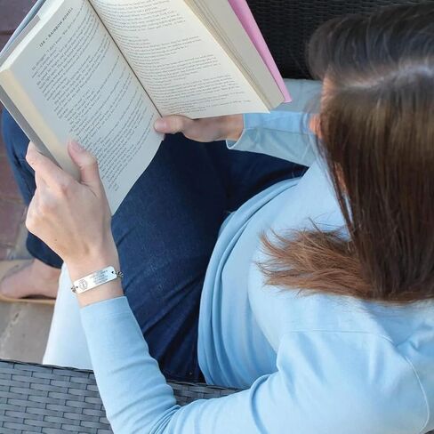 البطاقة الطبية الأمريكية – سوار كلاسيكي من الفولاذ المقاوم للصدأ – سوار تنبيه للجنسين (7 بوصة - 10 بوصة) – نقش مجاني in Kuwait