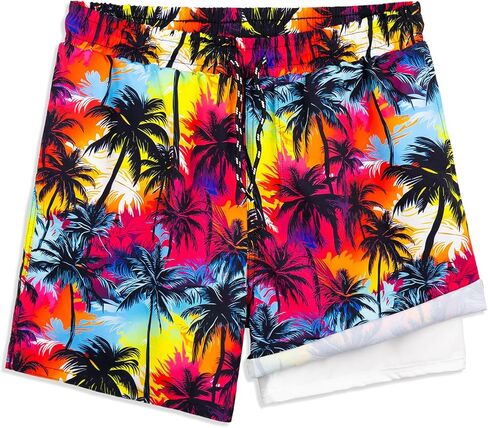 Boys Swim Trunks with Compression Liner Boy Swimming Shorts Stretch Quick Dry Swimsuit Bathing Suit in Saudi Arabia