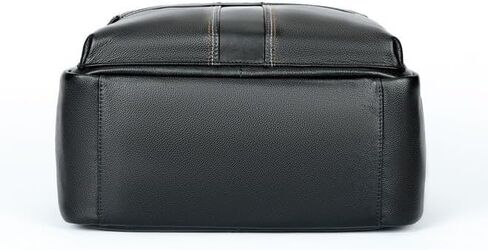 Mens Genuine Leather Backpack Purse Shoulder Bag Handbag Briefcase Travel Tote for Laptop Gift Box (Black) in Saudi Arabia