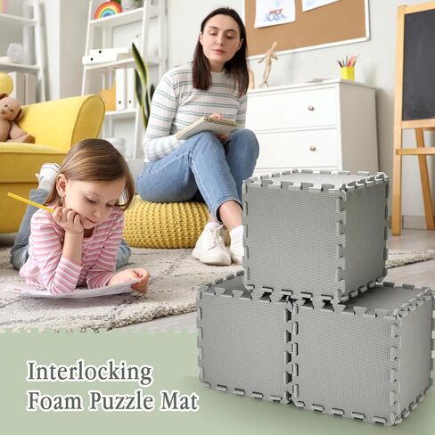 Nuanchu 90 بلاط الأطفال لغز اللعب حصيرة السائبة الملونة رغوة الكلمة حصيرة مع الحدود إيفا رغوة المتشابكة الكلمة البساط لغرفة اللعب الحضانة رياض الأطفال طفل رضيع الأطفال الزحف ممارسة، 12 بوصة in Kuwait