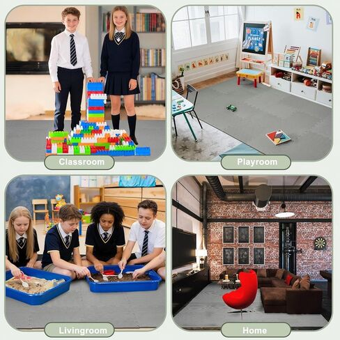 Nuanchu 90 بلاط الأطفال لغز اللعب حصيرة السائبة الملونة رغوة الكلمة حصيرة مع الحدود إيفا رغوة المتشابكة الكلمة البساط لغرفة اللعب الحضانة رياض الأطفال طفل رضيع الأطفال الزحف ممارسة، 12 بوصة in Kuwait