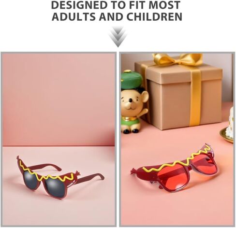 6Pcs Hot Dog Glasses, Dance Party Hot Dog Headband Adult, Funny Sunglasses Costume Decorations for Summer Luau Party Decorations in Saudi Arabia