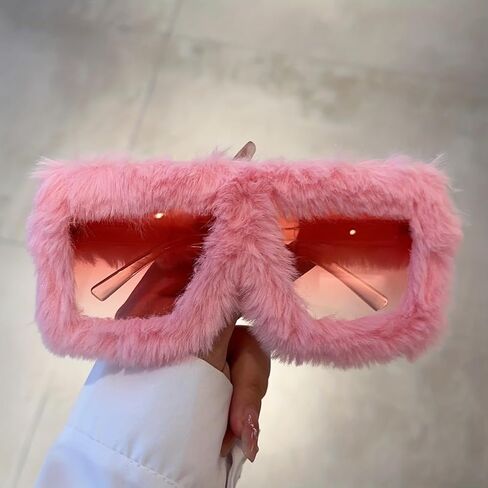1pc women's large glasses, wide frame (6.5 inches), lightweight PC frame and lenses, party clothing, daily glasses in Saudi Arabia