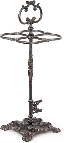 Sungmor Vintage Cast Iron Umbrella Stand, Heavy Duty Decorative Umbrella Holder for Entryway, Hallway & Office, Rustic Farmhouse Freestanding Metal Stand in Saudi Arabia