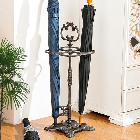 Sungmor Vintage Cast Iron Umbrella Stand, Heavy Duty Decorative Umbrella Holder for Entryway, Hallway & Office, Rustic Farmhouse Freestanding Metal Stand in Saudi Arabia
