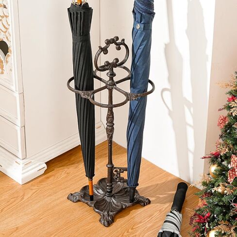 Sungmor Vintage Cast Iron Umbrella Stand, Heavy Duty Decorative Umbrella Holder for Entryway, Hallway & Office, Rustic Farmhouse Freestanding Metal Stand in Saudi Arabia