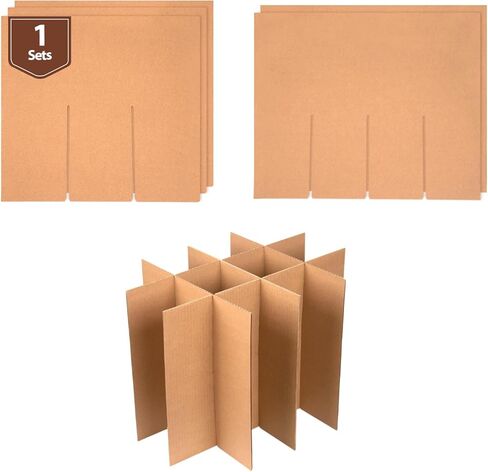 3 Sets of Glass Dividers for Bo x Packing Boxes Kit for Movin Dishes Wine Boxes for Movin, Packing Supplies for Moving Fits in 16 x 12 x 12 Inch Box (Box Not Included) in Saudi Arabia