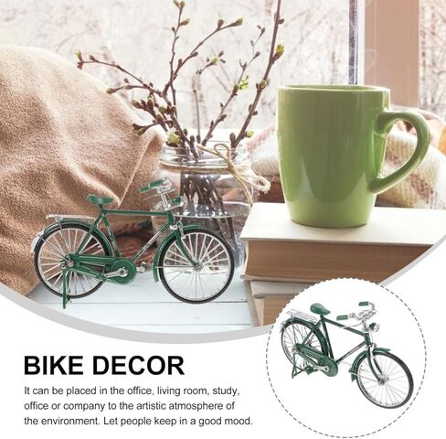 Vintage Alloy Bicycle Model, 1:10 Scale Bicycle Sculpture, Retro Bike Ornament Decor for Home Office Desk Decor, Collectible Bike Ornament in Saudi Arabia