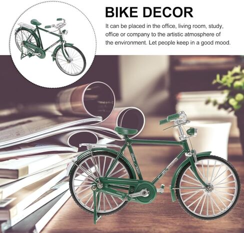 Vintage Alloy Bicycle Model, 1:10 Scale Bicycle Sculpture, Retro Bike Ornament Decor for Home Office Desk Decor, Collectible Bike Ornament in Saudi Arabia