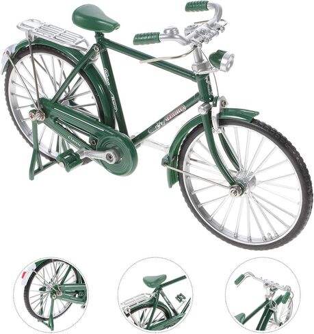 Vintage Alloy Bicycle Model, 1:10 Scale Bicycle Sculpture, Retro Bike Ornament Decor for Home Office Desk Decor, Collectible Bike Ornament in Saudi Arabia