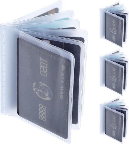Plastic Wallet Insert, 6 Packs 6 Page Credit Card Holder Clear Wallet Photo Insert Card Picture Sleeves for Bifold in Saudi Arabia